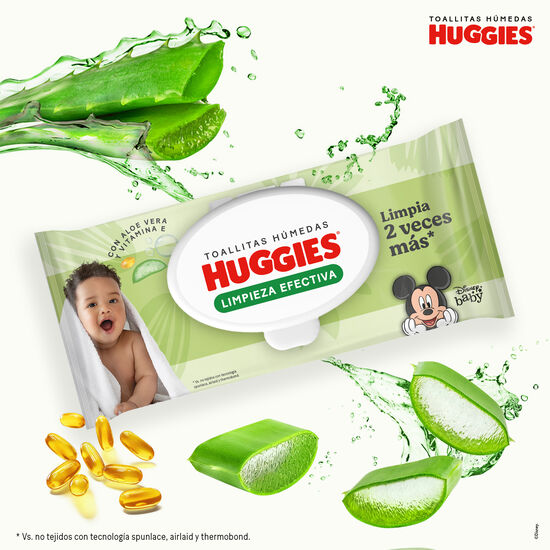 Toallitas Húmedas Huggies Limpieza Efectiva, 120uds